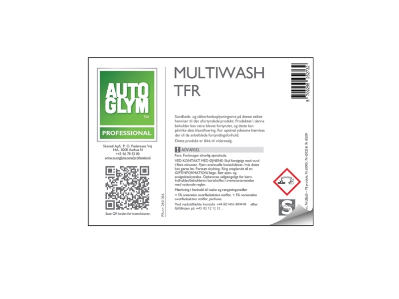 Label Autoglym Multiwash TFR | Bilvård & Biltillbehör - Bilvård märken - Autoglym | GameStuff