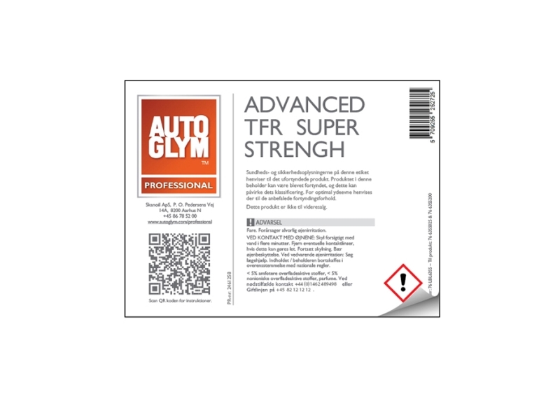 Label Autoglym Advanced TFR SuperStrength | Bilvård & Biltillbehör - Bilvård märken - Autoglym | GameStuff
