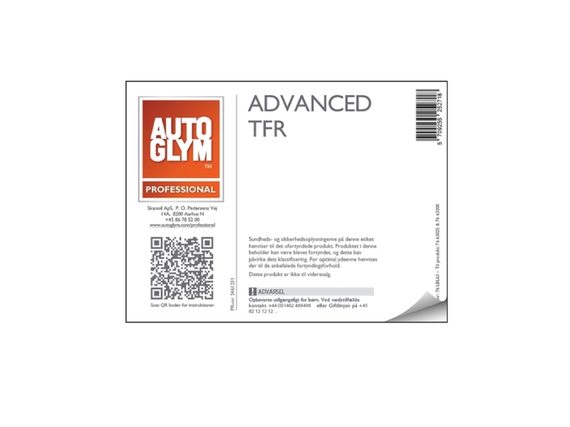 Label Autoglym Advanced TFR | Bilvård & Biltillbehör - Bilvård märken - Autoglym | GameStuff