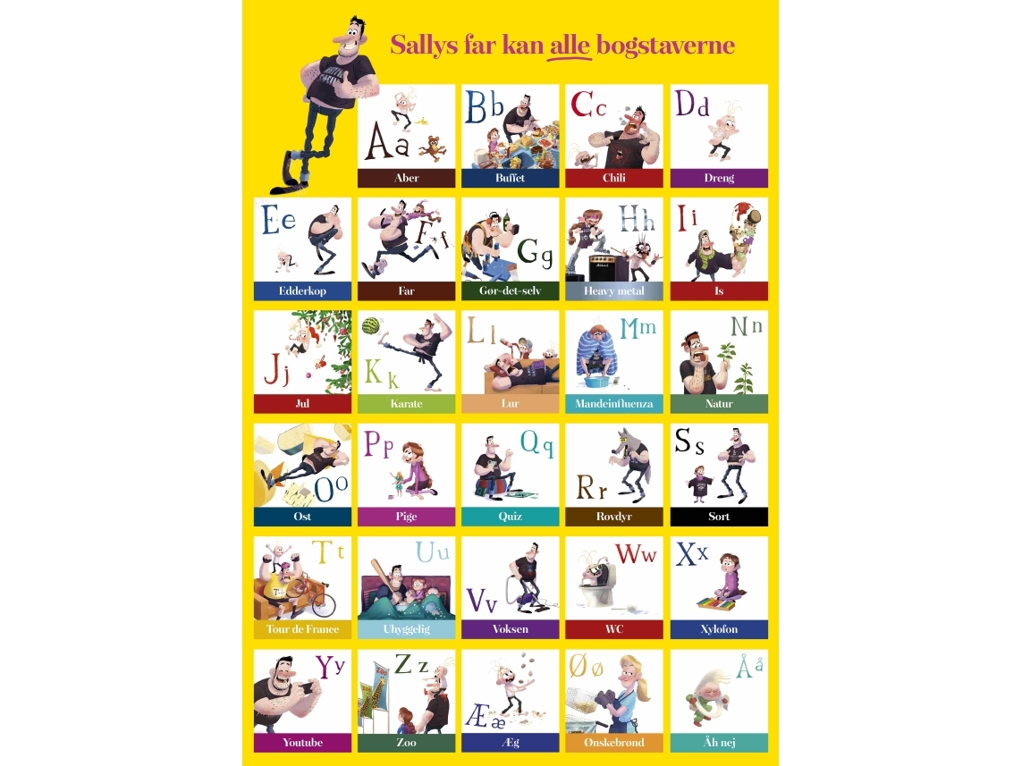 Sallys far kan alle bogstaverne - plakat Thomas Brunstrøm | Papper & Emballage - Kartor & affischer - Affischer | GameStuff