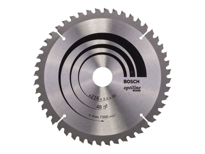 Bosch Optiline Wood - Sirkelformet sagblad - for tre - 216 mm - 48 tenner