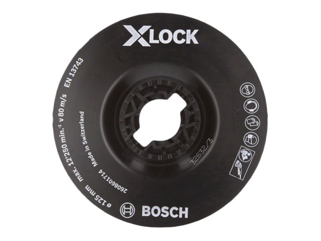 Bosch 2 608 601 714, Stützpolster, Bosch, 12,5 Cm, Schwarz, 12250 Rpm, Kunststoff