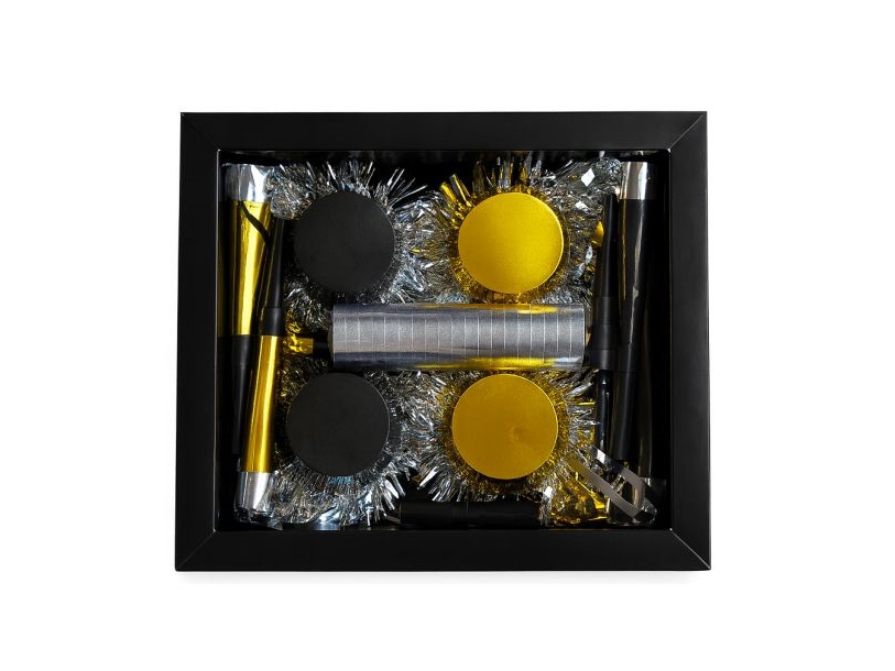 Schwarz-Goldene Partybox, 13 Stück