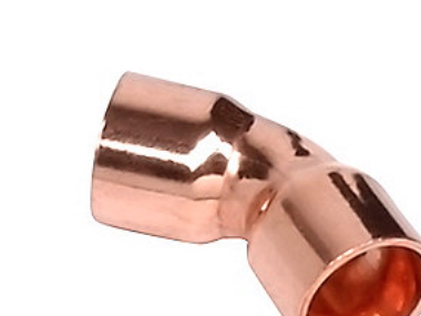 Böjning 45° 42 mm - med två lödhylsor | VVS Artiklar - Rör & Kopplingar - Kopparrör och rördelar | GameStuff