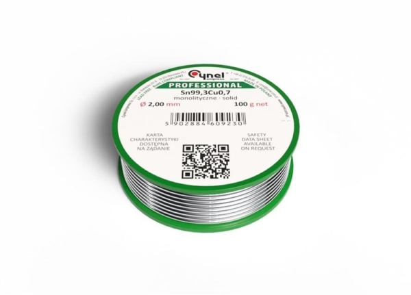 Cynel Solder Sn99.3Cu0.7-B/T 2Mm 100G