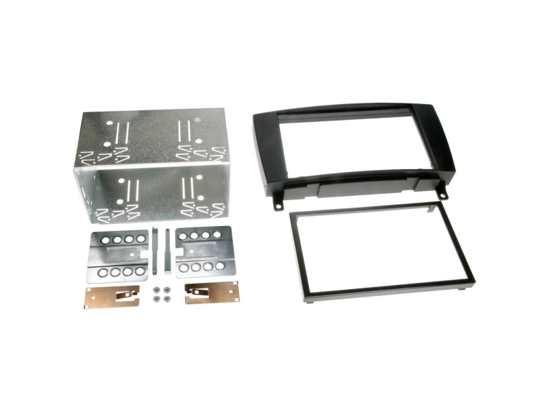 Acv Armaturenbrett 2-Din, Rahmen, Mercedes Clk:2004, 2005, 2006, 2007, 2008, 2009, 2010, Schwarz, Metall, Metall, Vollrahmen