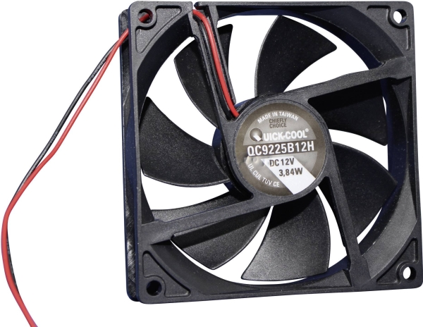 QuickCool QC9225B12H Aksial tuuletin 12 V/DC 100,24 m³/h (L x B x K) 92 x 92 x 25 mm