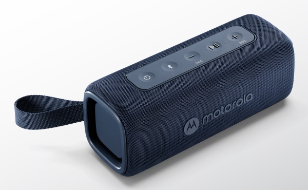 Motorola Rokr 600, 30 W, Trådløs, 10 M, Bærbar Stereohøjttaler, Blå, Knapper