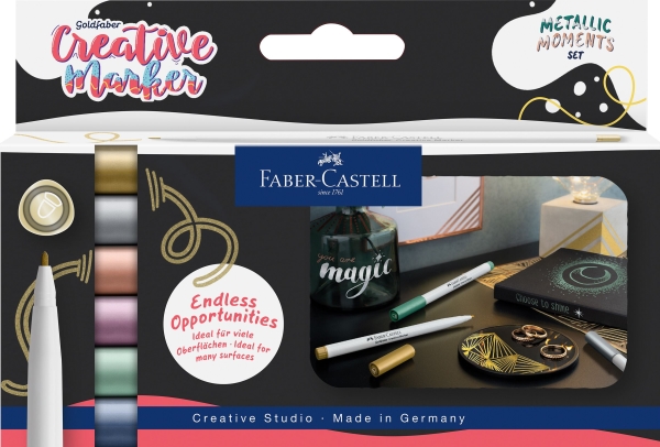 Faber-Castell 161107, 6 styck, Multifärg, Multifärg, Vattenbaserat bläck, Vuxen/Barn, Unisex | Skola & Hobby - Konsthantverk - Handgjorda produkter | GameStuff