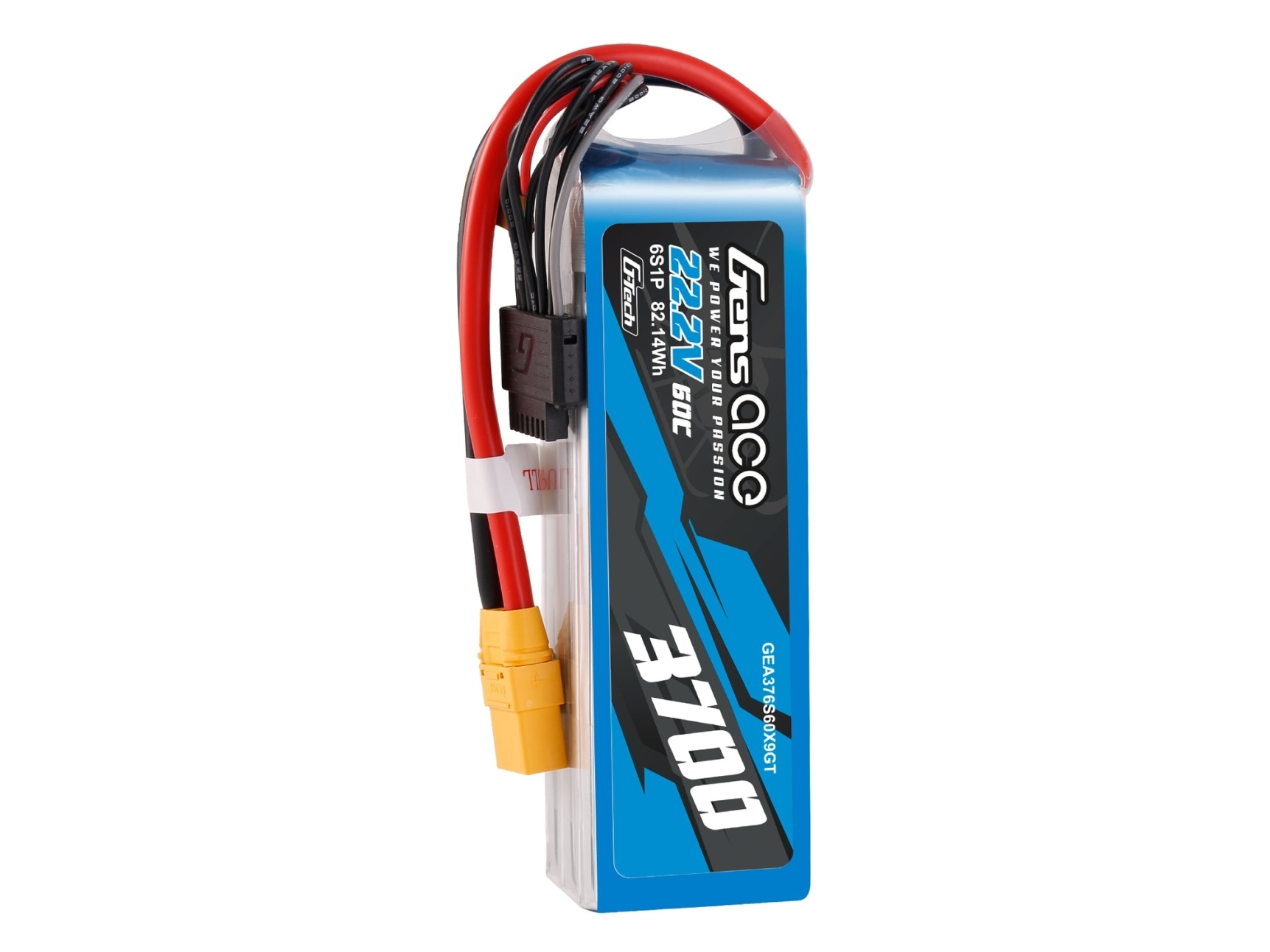 Gens ace &Tattu Accumulator Lipo G-Tech 3700mAh 22.2V 60C 6S1P XT90