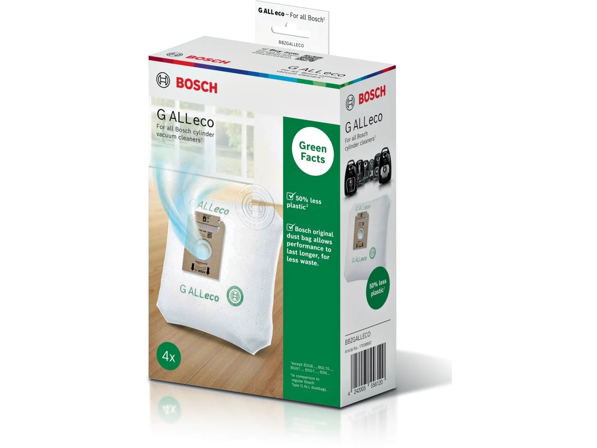 Bosch BBZGALLECO, Pölypussi, Tynnyri-imuri, Valkoinen, Bosch, 200 g, Laatikko