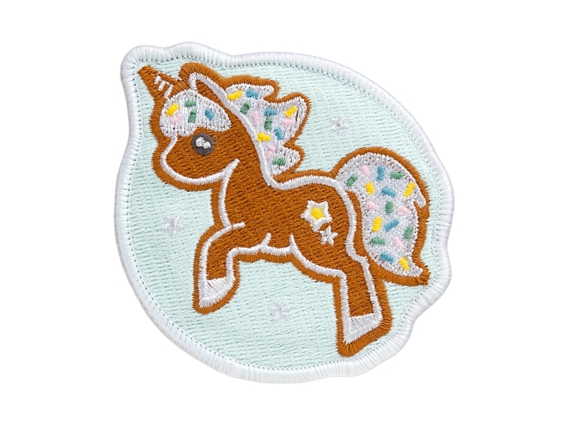 Laut Magmoji Badge – Unicorn Cookie Christmas Edition, Badge, Brown, Light Blue, Polyvinyl Chloride (Pvc), Silicone, 1 Pc(S)