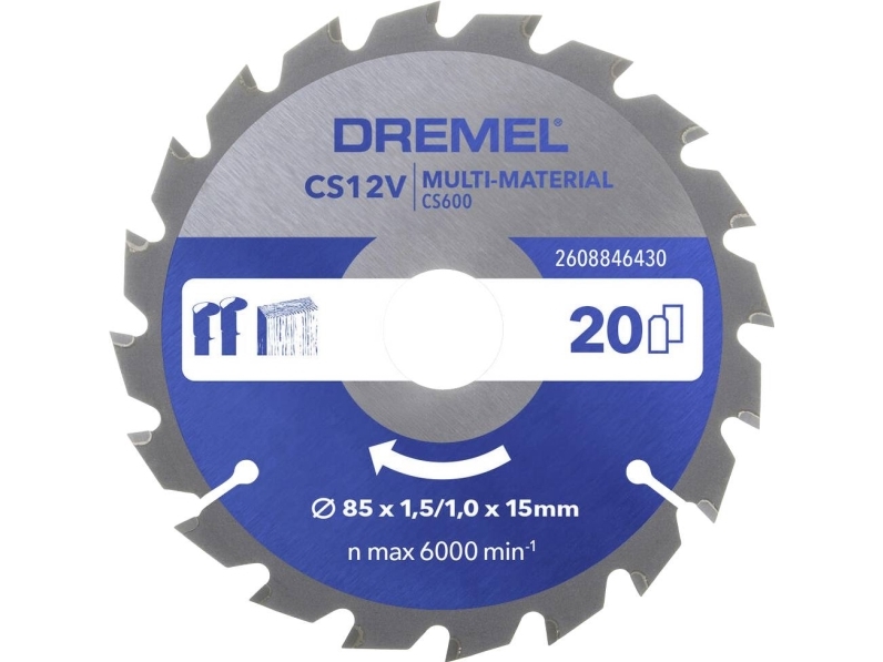 Dremel cirkelsågblad för flera material 85 mm CS600 2608846430? 1 st (2608846430) | Elverktyg - Sågblad - Cirkelsågsklinga | GameStuff