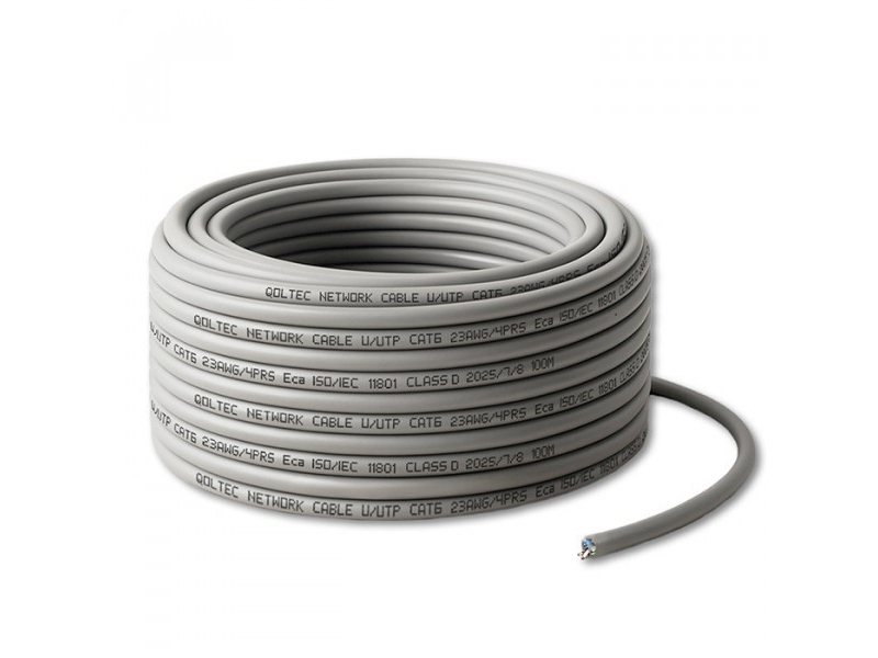 Qoltec Utp Netzwerk-Patchkabel | Kupfer Cu |Cat6 | Hochgeschwindigkeit 1Gbps | Lan | 100M | Grau