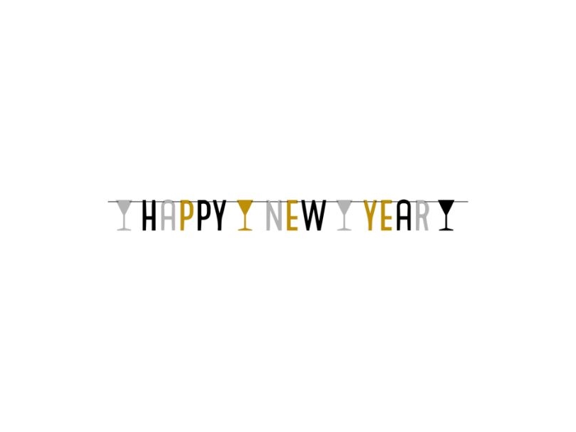 Happy New Year Guirlande, 1,65 M