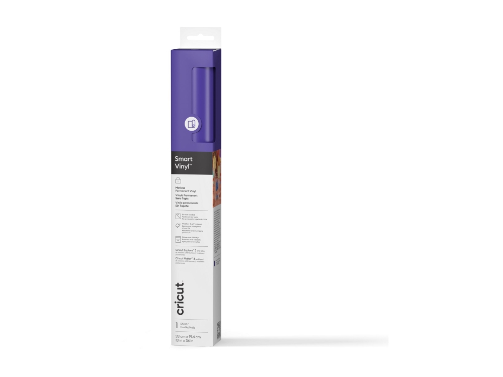Cricut Smart Vinyl Matless Permanent - Hobbymateriale - 33 Cm X 90 Cm - Lilla - Permanent - Vinyl