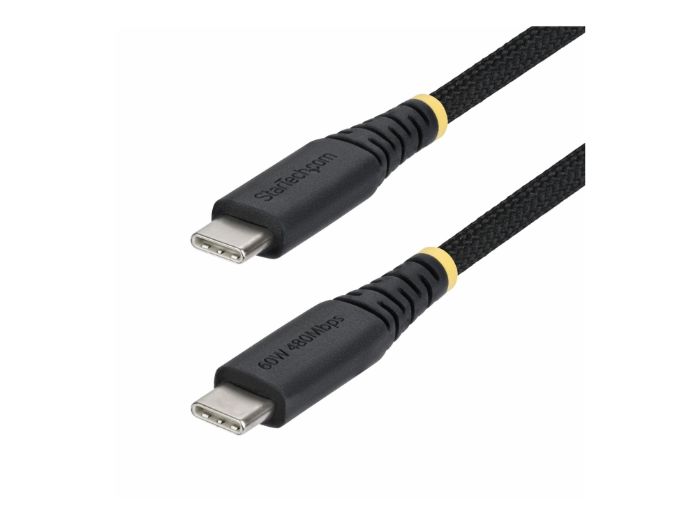 Startech.Com - Usb-Kabel - Usb-C (Stecker) Zu Usb-C (Stecker) - Usb 2.0 - 3 A - 2 M - Usb Power Delivery (60W) - Schwarz