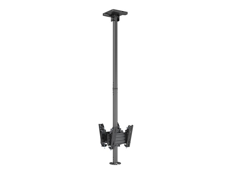 Multibrackets M Pro Series - Komponenter til montering (loftsplade, fast arm, stang) - for kamerakuppel - cctv - aluminium, stål - sort - monteringsgrænseflade: 200 x 200 mm - loftsmonterbar
