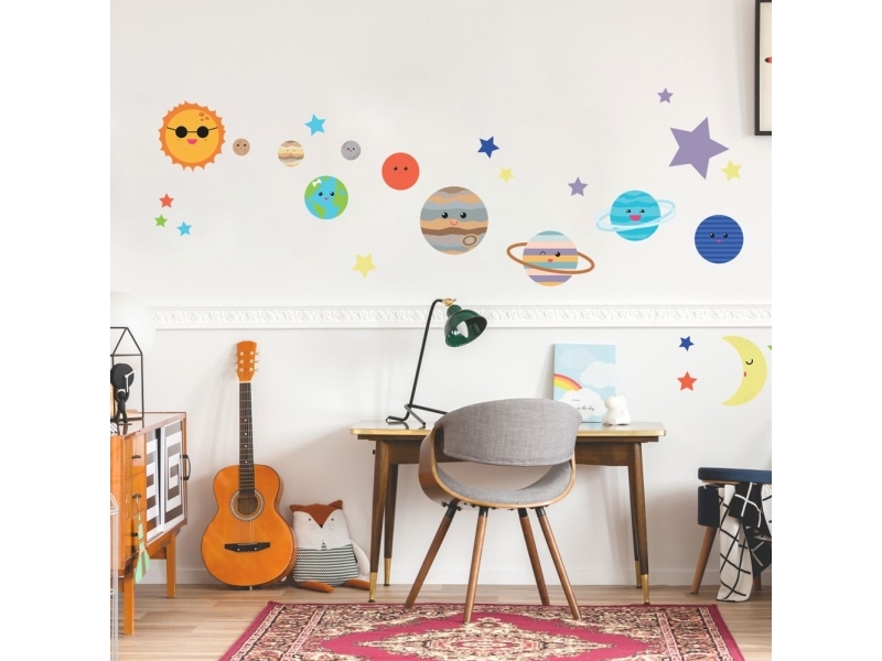 Planeter och stjärnor Wallstickers | Baby & barn - Barnrummet - Väggklistermärken | GameStuff