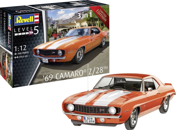 Revell modellsats - 69 Chevy Camaro (07727) | Hobby - Modellbygge - Plast Byggmodeller - bilar | GameStuff