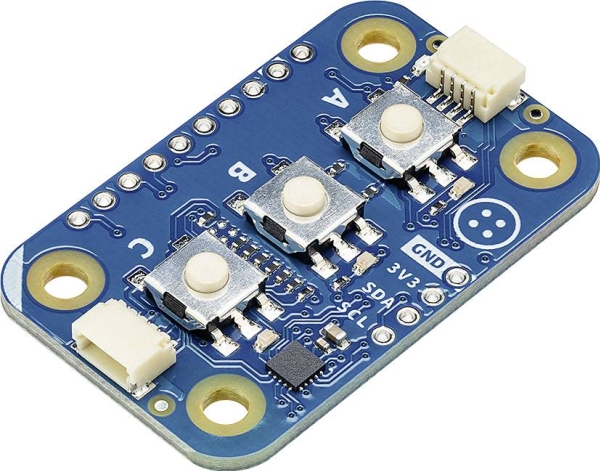 Arduino Modulino Buttons - Interaktiv modul med 3 knappar och lysdioder - Qwiic - ABX00110 | Komponenter - Utvecklingskit - Övriga | GameStuff