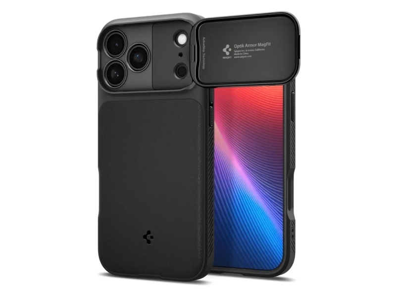 Spigen Optik Armor (MagFit), Cover, Apple, iPhone 17 Pro Max, 17,5 cm (6.9), Sort