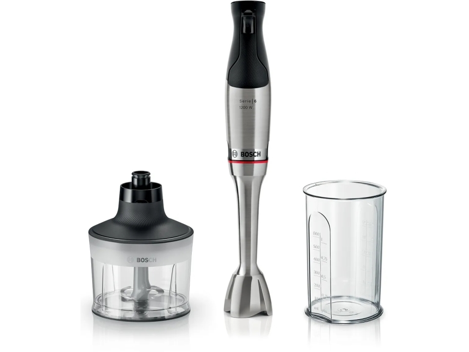 Bosch Serie 6 MSM6M830, Nedsænkning blender, 0,5 L, 1,4 m, 1200 W, Sort, Rustfrit stål