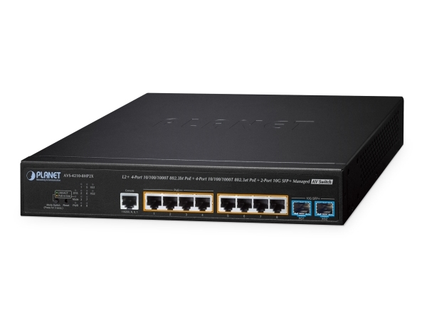 8 Port L2+ Managed Poe Av