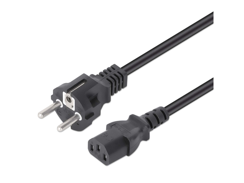 Manhattan 353908, 1 m, CEE7/7, C13 coupler, H05VV-F3G, 250 V, 2.5 A | Flexibla kablar | GameStuff