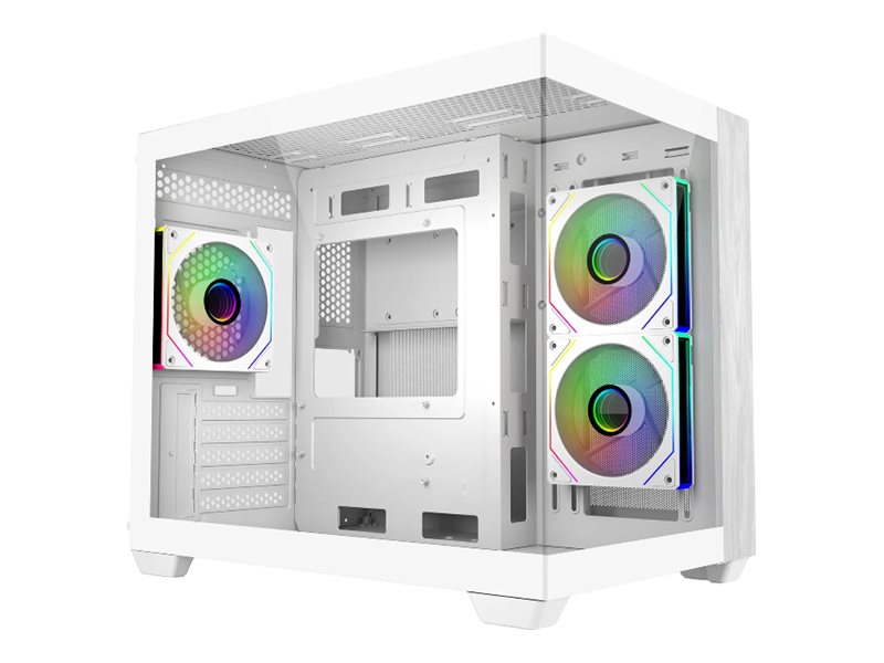 Cooler Master Elite 481 Wood, Mini Tower, Pc, White, Itx, Micro Atx, Steel, Tempered Glass, Wood, Gaming