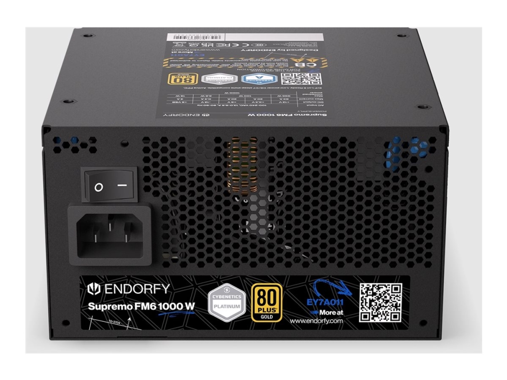 Endorfy Supremo Fm6 - Strømforsyning (Intern) - Atx 3.1 - 80 Plus Gold - Ac 100-240 V - 1000 Watt - Sort