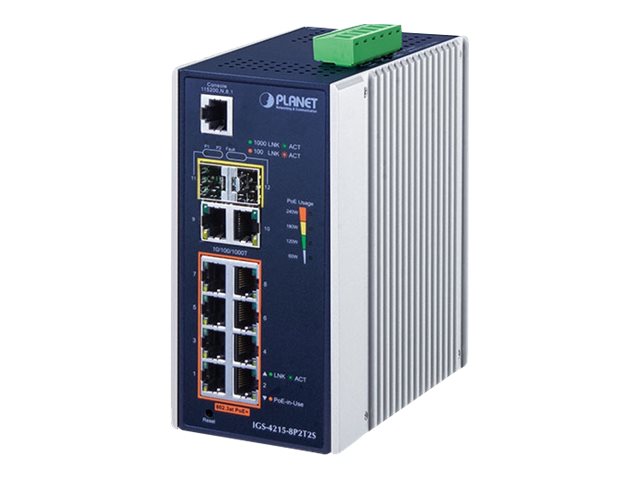 Planet Igs-4215-8P2t2s, Managed, L2/L4, Gigabit Ethernet (10/100/1000), Vollduplex, Power Over Ethernet (Poe), Wandmontage