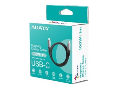 Adata Caccu3-100W-100An-Bk, 1 M, Usb C, Usb C, Usb 3.2 Gen 2 (3.1 Gen 2), 10 Gbit/Sek, Sort