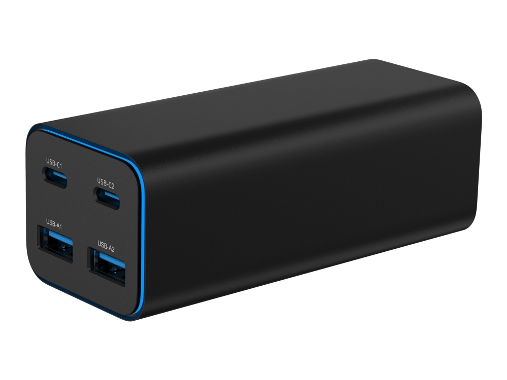 Gembird - Strömadapter - 100 Watt - 5 A - PD, QC 3.0, Fast Charge - 4 utdatakontakter (2 x USB-C, 2 x 9-stifts USB typ A) - svart | Tele & GPS - Batteri & Laddare - Laddare | GameStuff