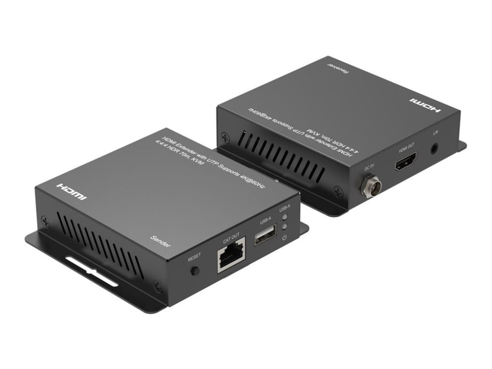 Microconnect - Kvm / Audio Forlænger - Hdmi - Usb - Op Til 70 M