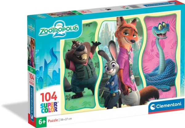 Cle-Puzzle 104 Supercolour Zootopia2 25081