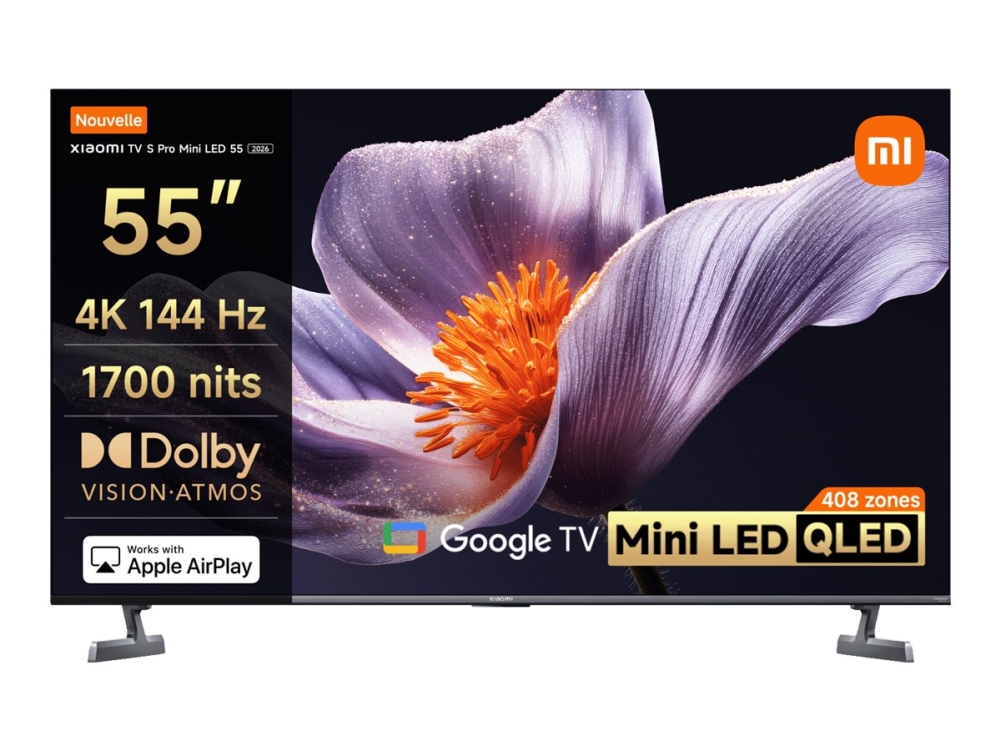 Xiaomi S Pro 2026 - 55" Diagonal Klasse Led-Bagbelyst Lcd Tv - Qd-Mini Led - Smart Tv - Google Tv - 4K Uhd (2160P) 3840 X 2160 - Hdr - Mini-Led, Quan