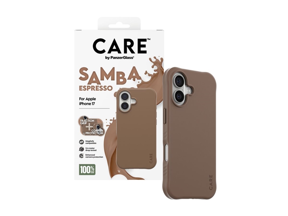 Panzerglass Care By Samba Case Espresso M. Magsafe Iphone 17, Cover, Apple, Apple - Iphone 17, Braun
