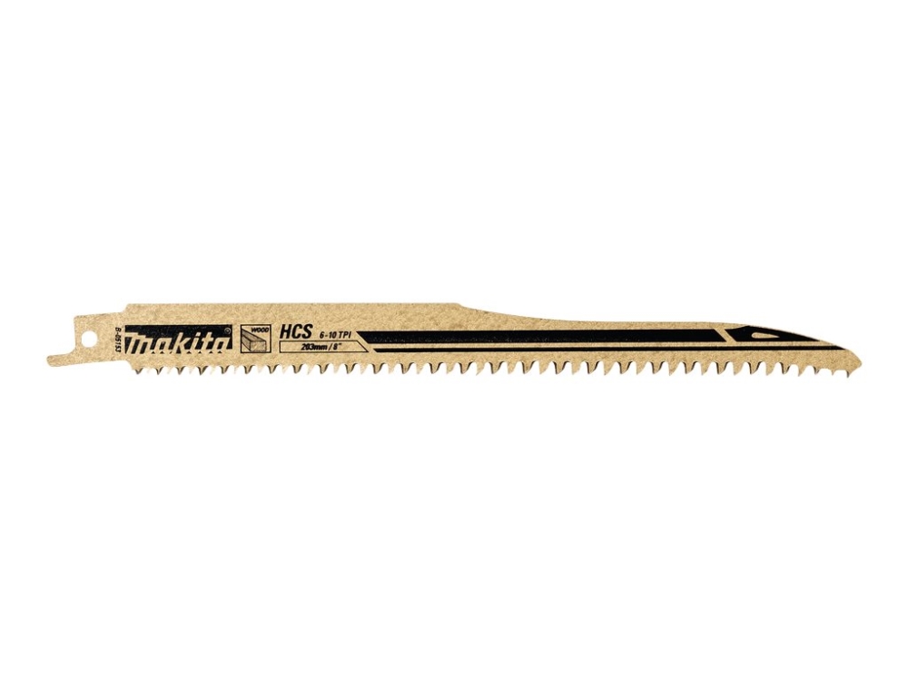 Makita B-05153, Säbelsägeblatt, Mdf-Platten, Kunststoff, Holz, Hartstahl (Hcs), Schwarz, Grau, 18 Cm, 6 - 10