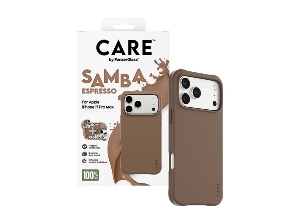 Panzerglass Care By Samba Case Espresso M. Magsafe Iphone 17 Pro Max, Cover, Apple, Apple - Iphone 17 Pro Max, Braun
