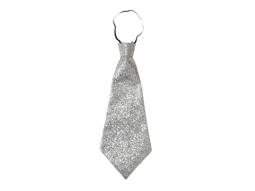 Partykrawatte, Silber