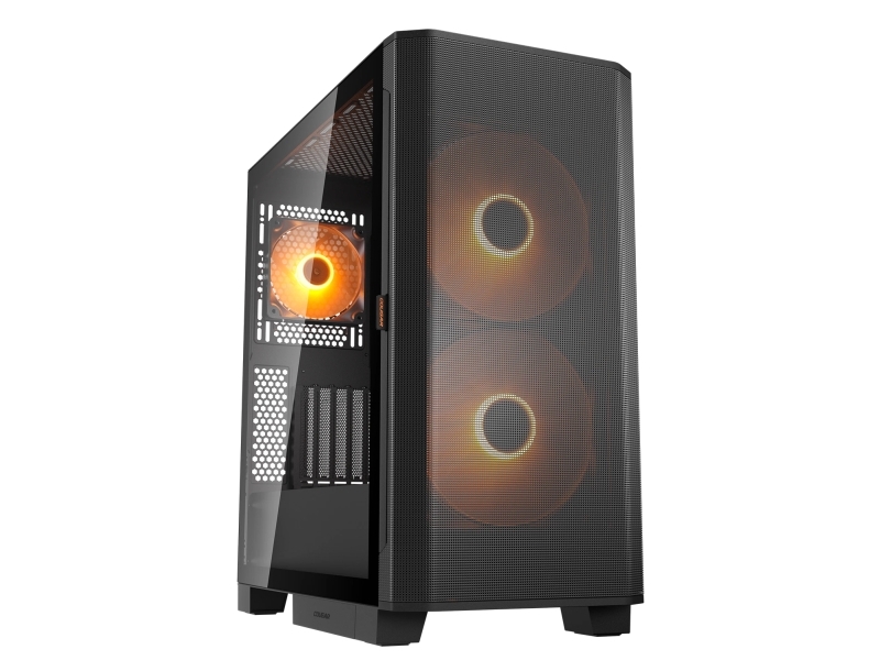 Cougar Airface Flo Rgb, Midi Tower, Pc, Black, Atx, Ceb, Eatx, Micro Atx, Mini-Itx, Gaming, Multi