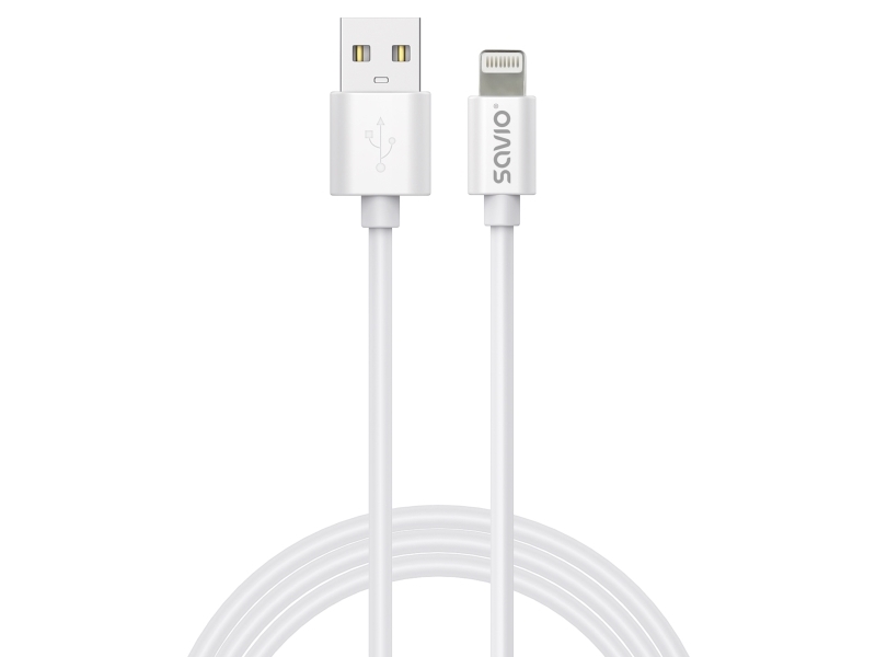 Savio Cl-193, 2 M, Usb A, Usb C/Lightning, Usb 2.0, Hvid