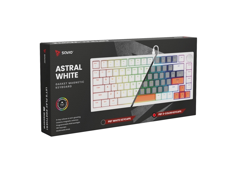 Savio Astral White Jade 3 Colours Gaming Usb Qwerty Tastatur American International