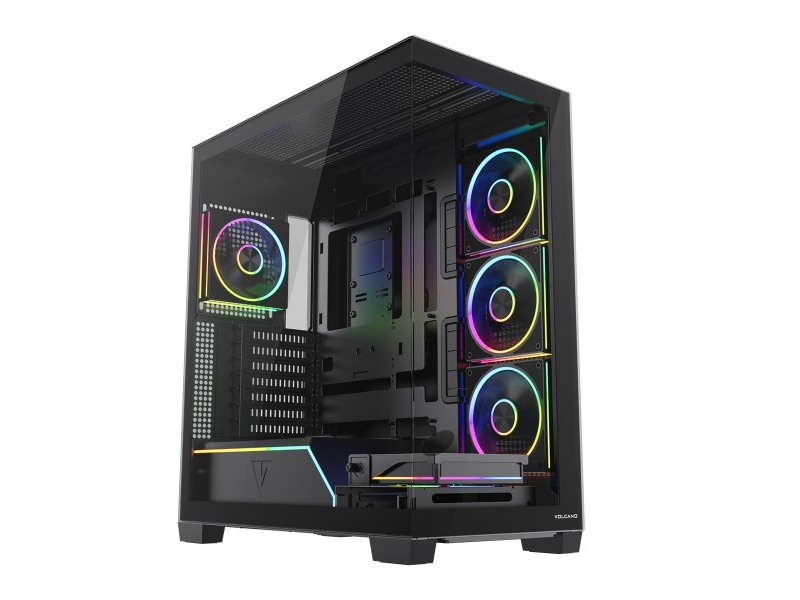 Modecom Volcano Stellar Plus 5F Argb Kabinet Sort (At-Stellar-Plus-5F-Argb-10)