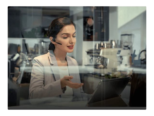 SHOKZ OpenComm2 - 2025 Upgrade - hodesett - åpent øre - bak-nakken-montering - Bluetooth - trådløs - svart