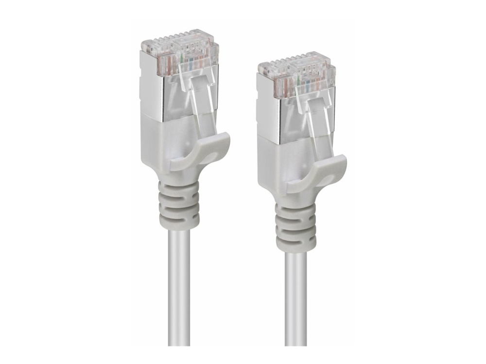 MicroConnect - Netværkskabel - RJ-45 (han) til RJ-45 (han) - 15 cm - 4.4 mm - U/FTP - CAT 6a - halogenfri, knastfri - grå