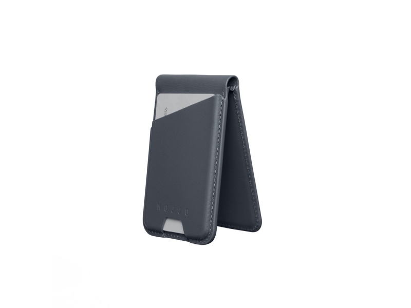 Mujjo Magsafe Leather Wallet Stand - Basalt