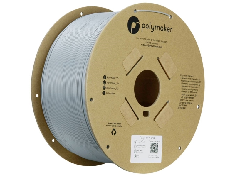 Polymaker Polylite Asa - 3Kg - 1.75Mm - Pilkas