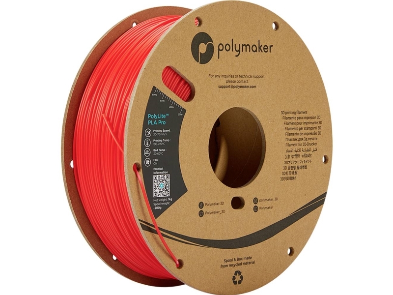 Polymaker Polylite Pla Pro - 1Kg - 1.75Mm - Raudonas